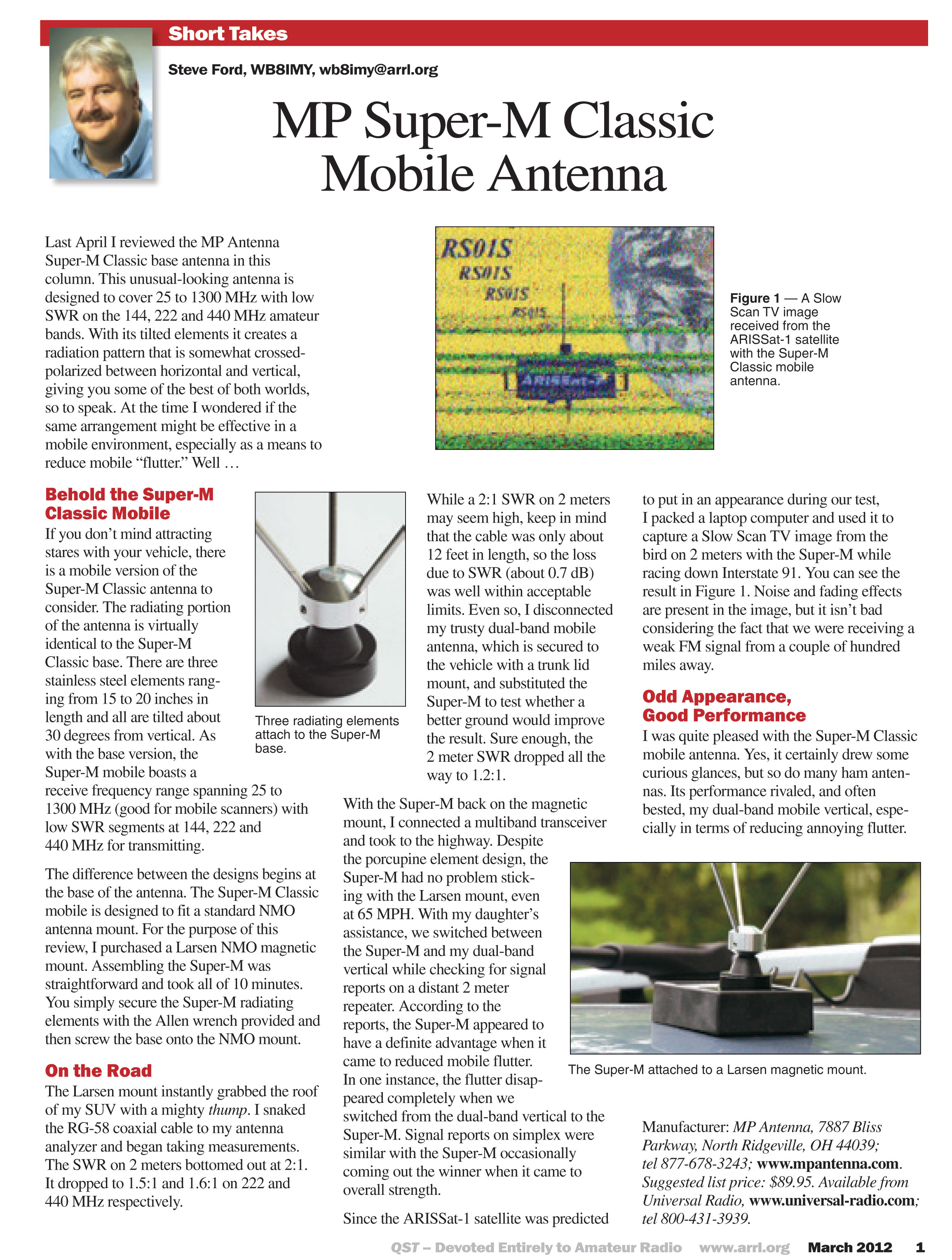 QST Short Takes MP Antenna